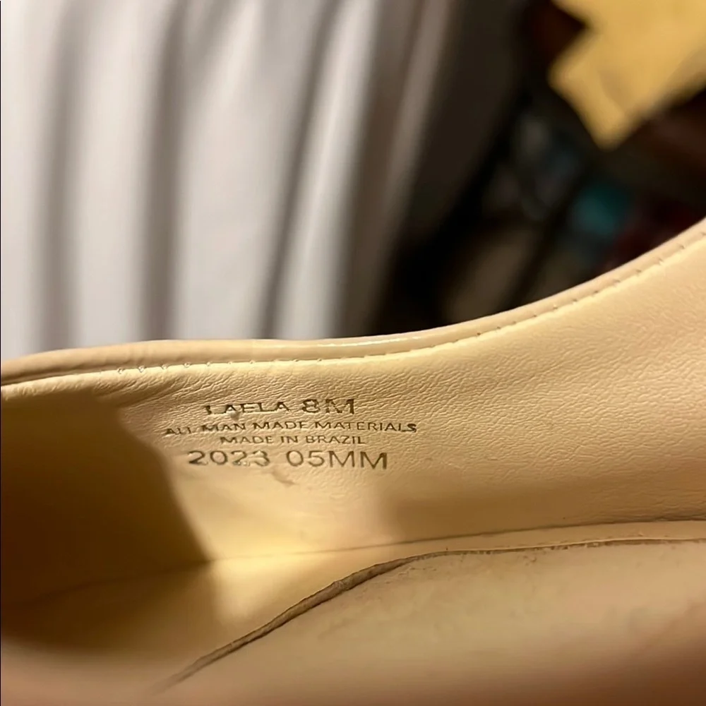 Alex Marie Tan Wedge Pumps with Rounded Toe